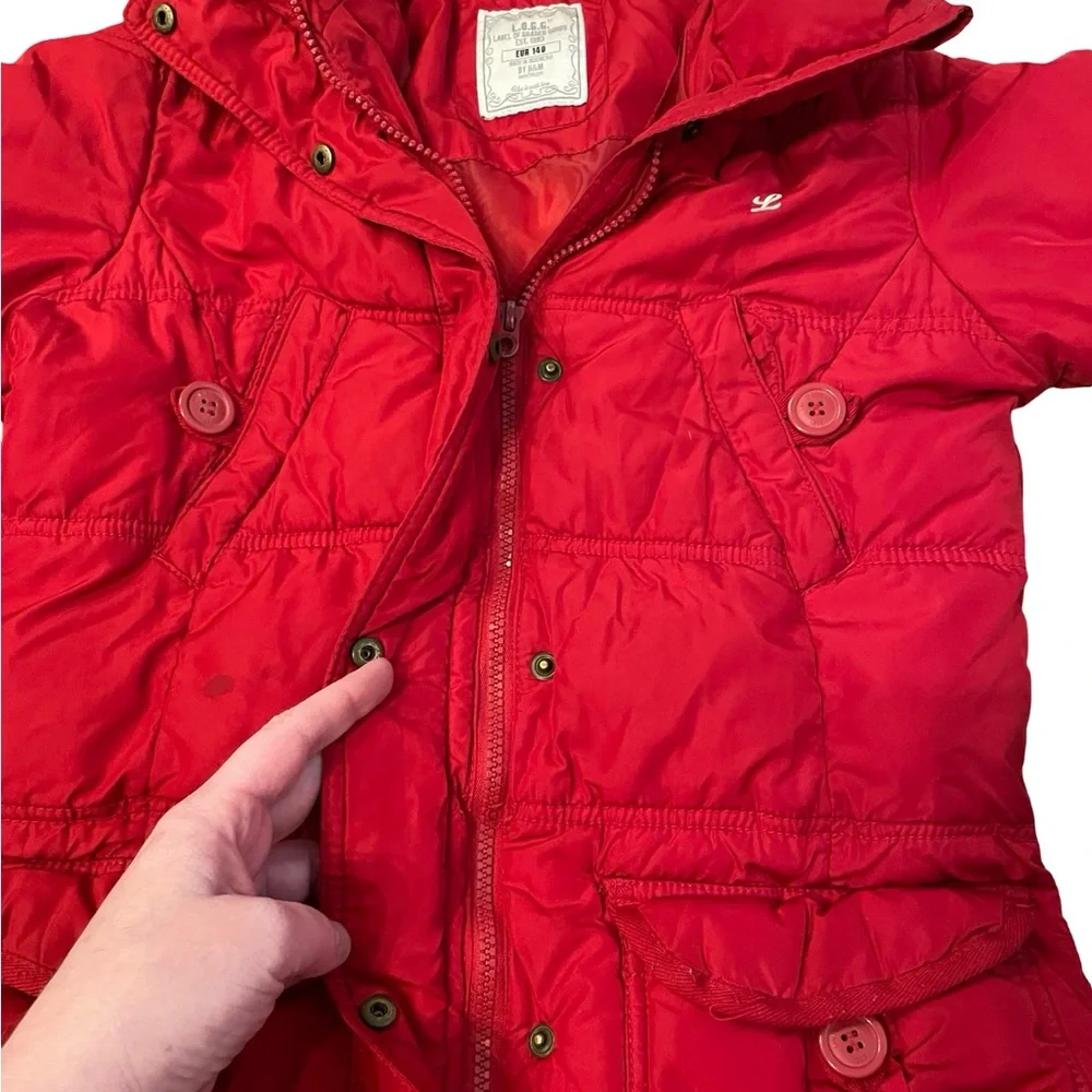 H&M Vibrant Red Kids Puffer Coat
